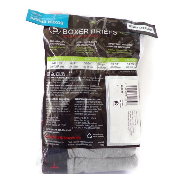 Hanes Mens Tagless Boxer Briefs Sport Styling 4 Pack Small MA1981 - Picture 3 of 3
